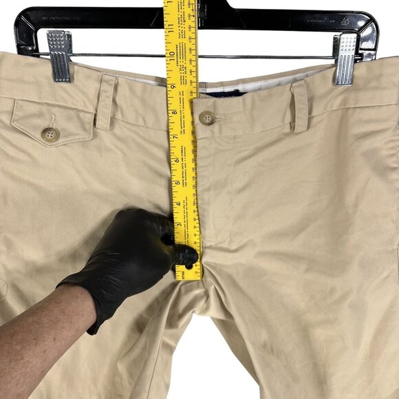 Ralph Lauren Sport Womens 6 Khaki Chino Shorts Blue Pony Logo Old Money Preppy - Picture 12 of 14